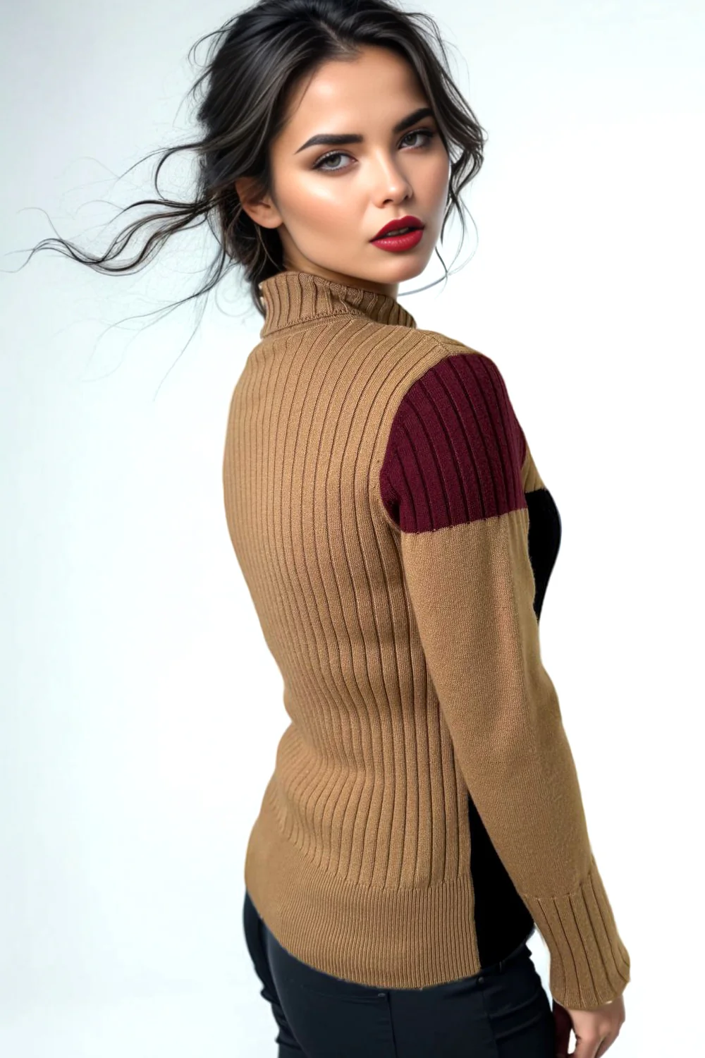 LS62076 SWEATER (GRAY, BEIGE) - Image 3