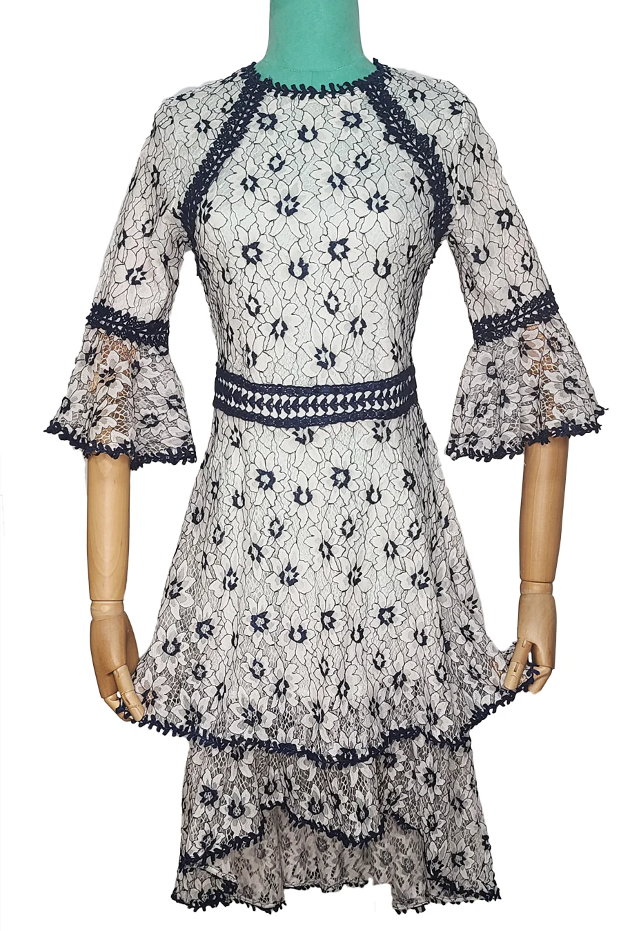 A8021 DRESS (BLK, WHT) - Image 2