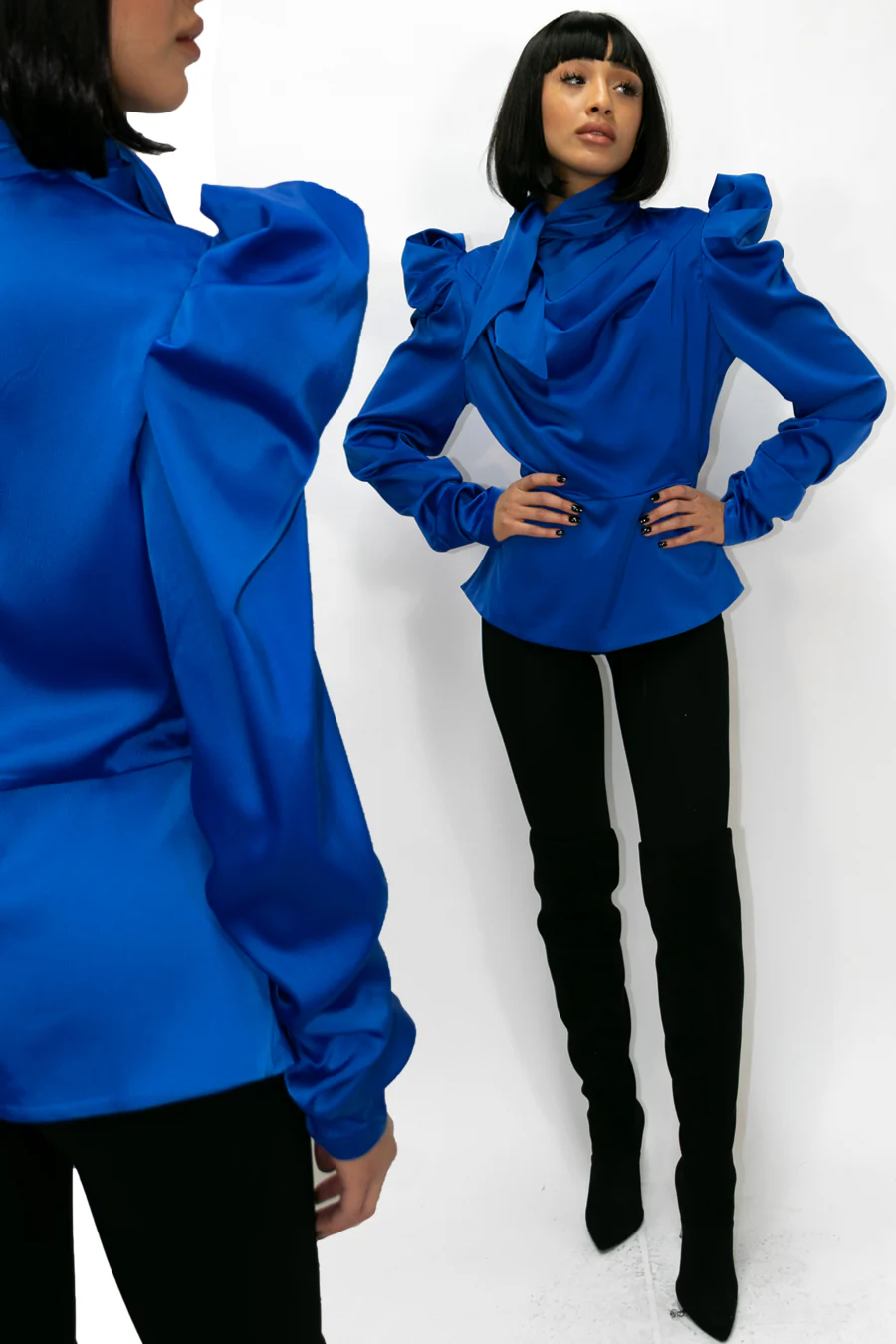 A8043 TOP (BLUE, BLK) (SMALL ONLY) - Image 2