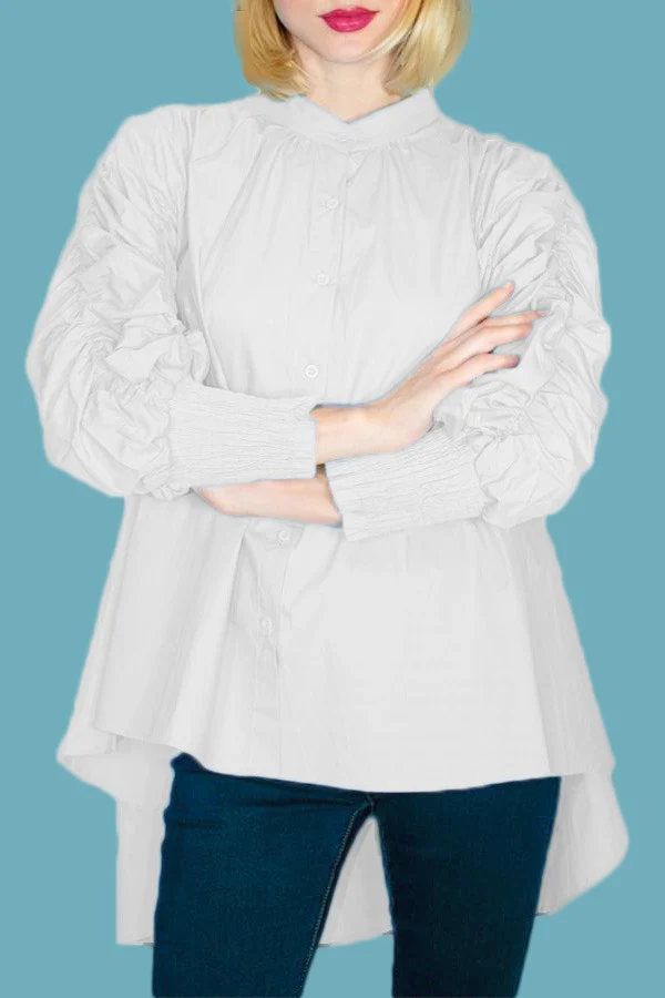 A90009 RUCHED LONG SLEEVE TOP - Image 2