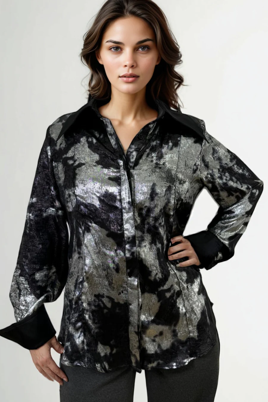 A94012 BUTTON DOWN TOP