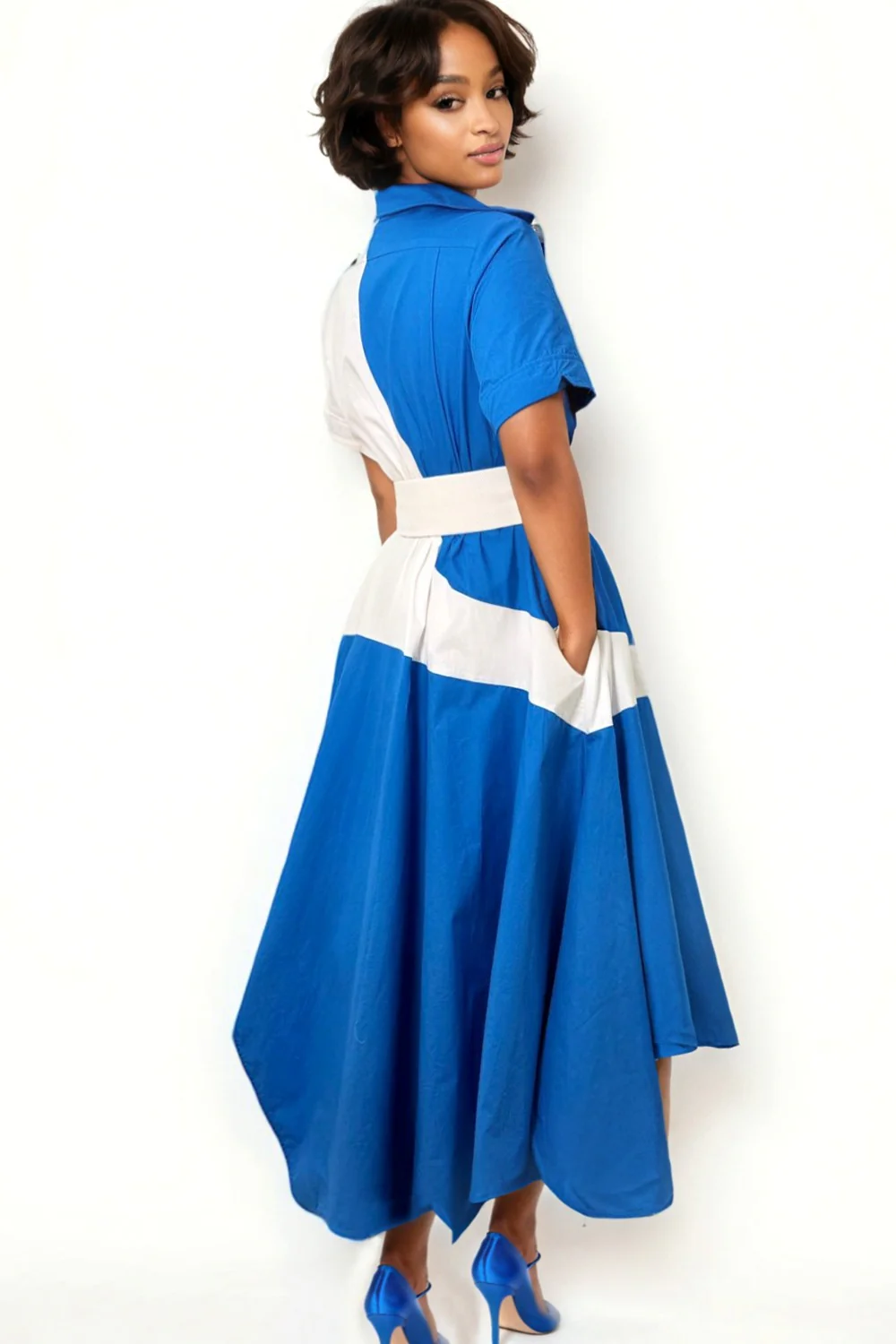 A94118 ASYMMETRICAL HEM DRESS - Image 3