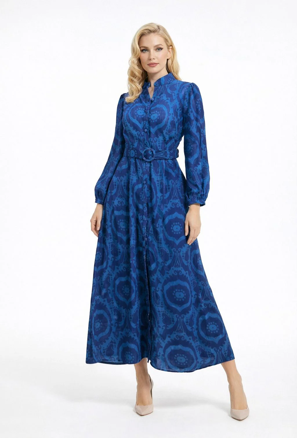 NY0032 ELEGANT FLAIR BELT DRESS