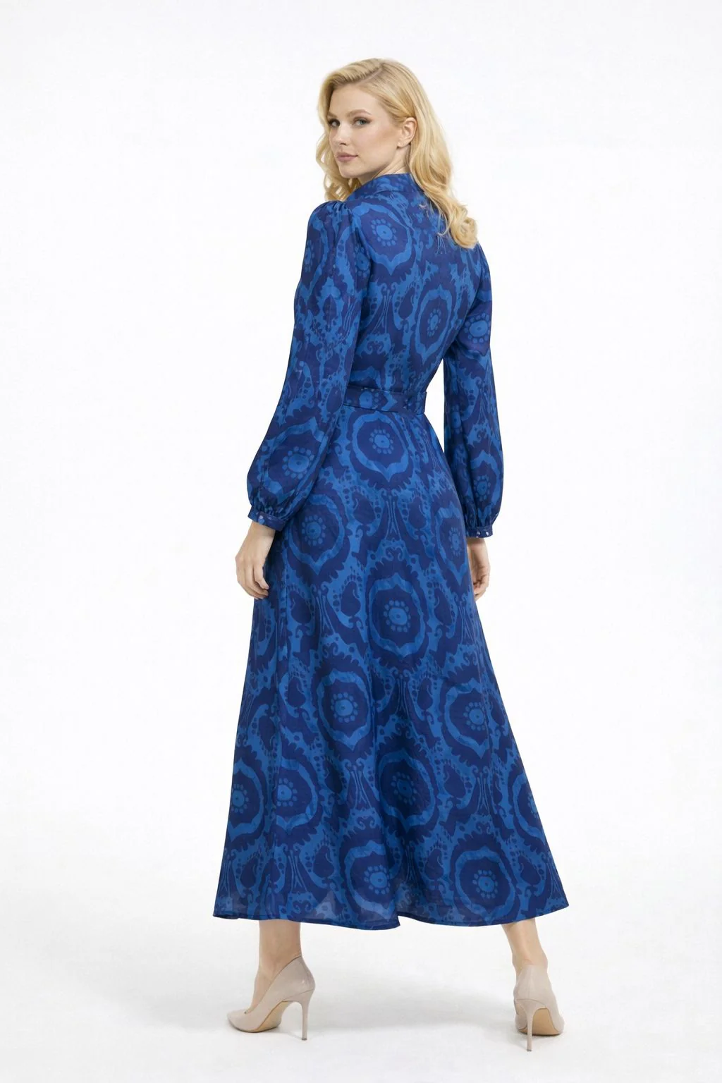 NY0032 ELEGANT FLAIR BELT DRESS - Image 2