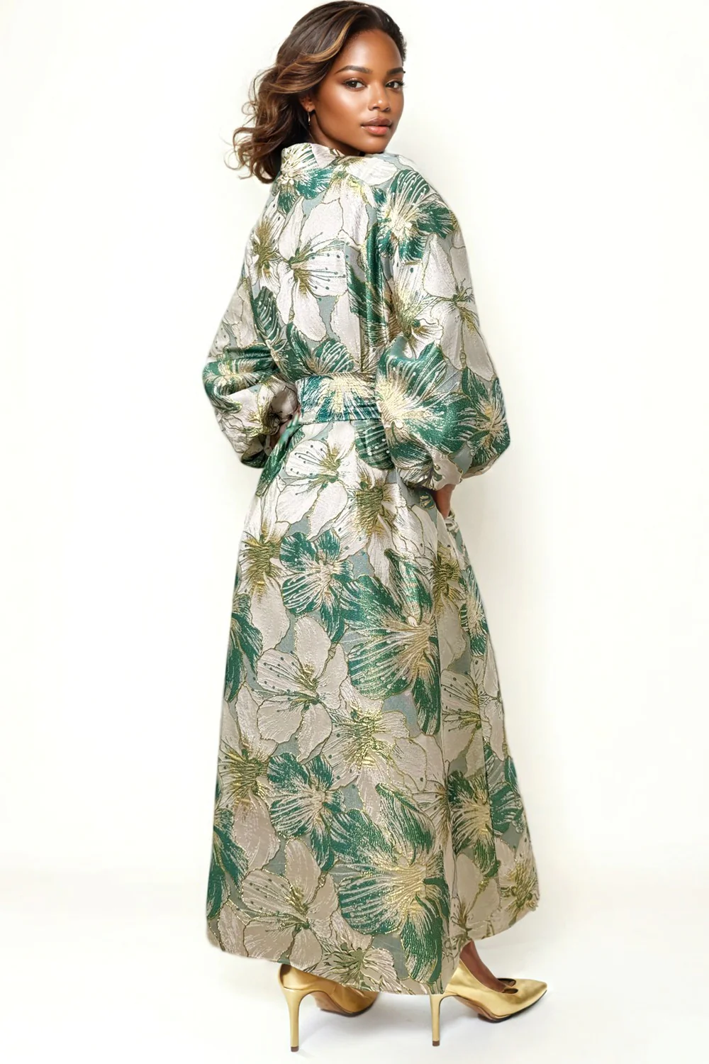 A95115 TEXTURED BUTTON-DOWN DRESS - Image 2
