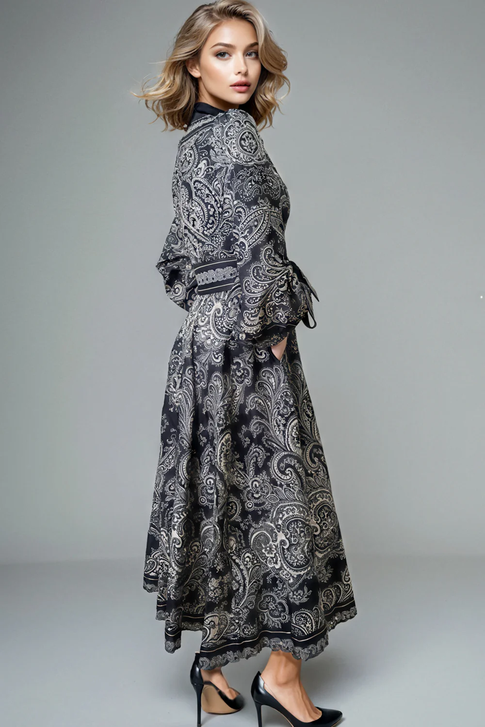 A95125 PAISLEY PRINT DRESS - Image 2
