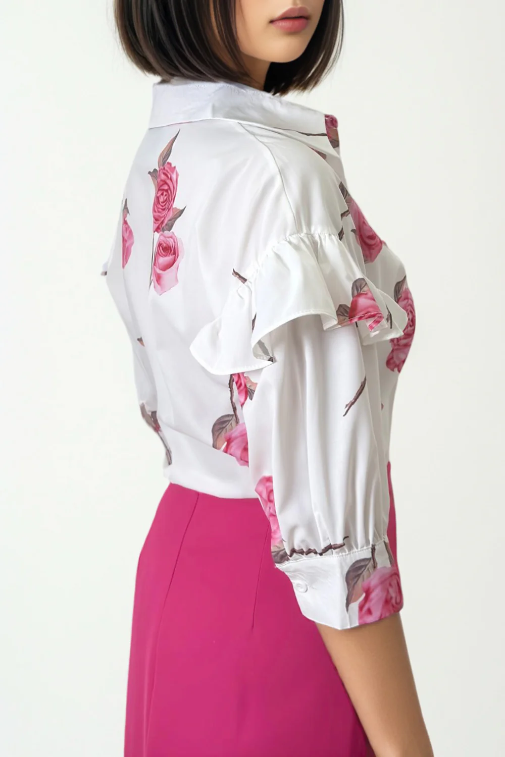 B1033 ROSE PRINT TOP - Image 3