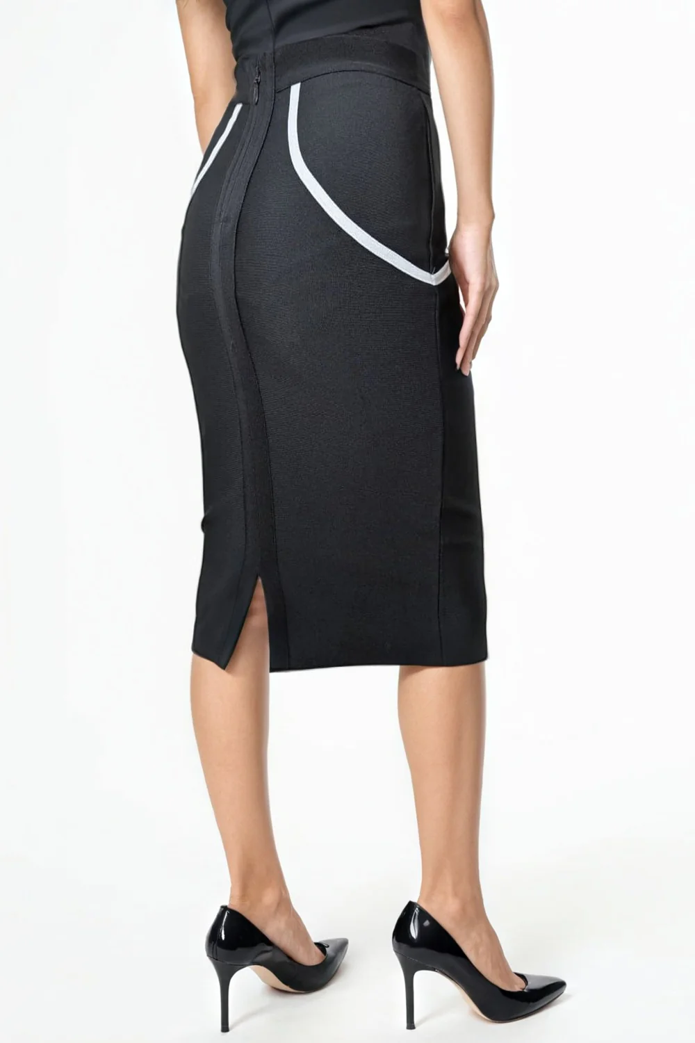 BL001 BANDAGE SKIRT (BLK, WHT) - Image 6