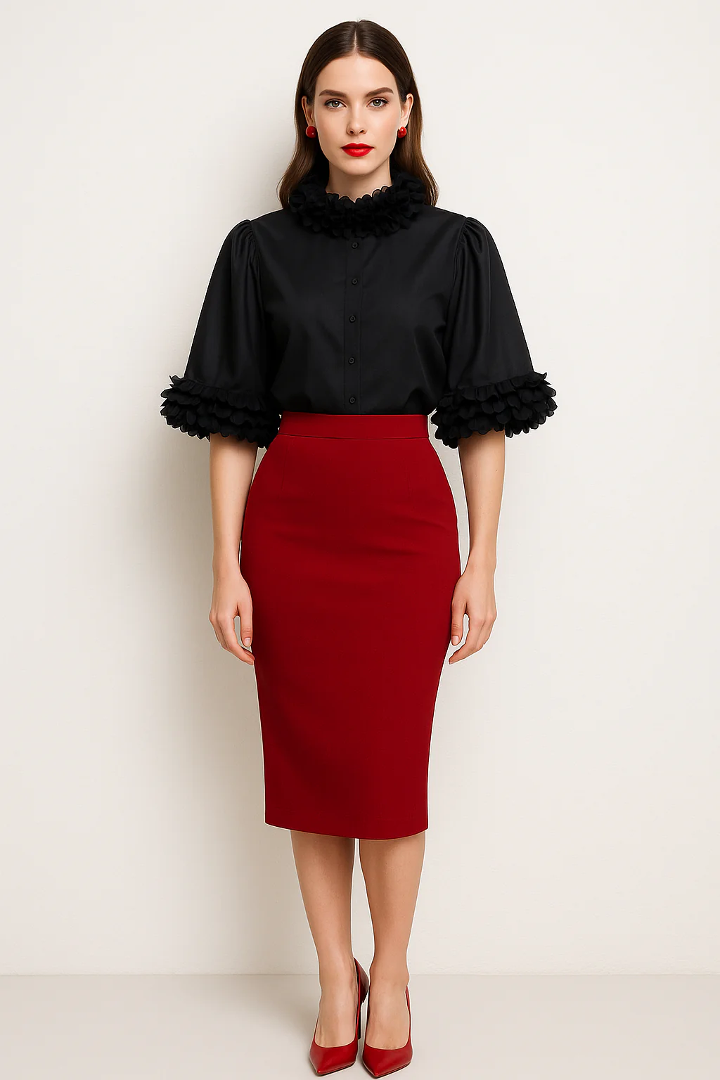 BL003 BANDAGE SKIRT (BLUE, BLK, ORANGE, VIOLET, RED) - Image 2