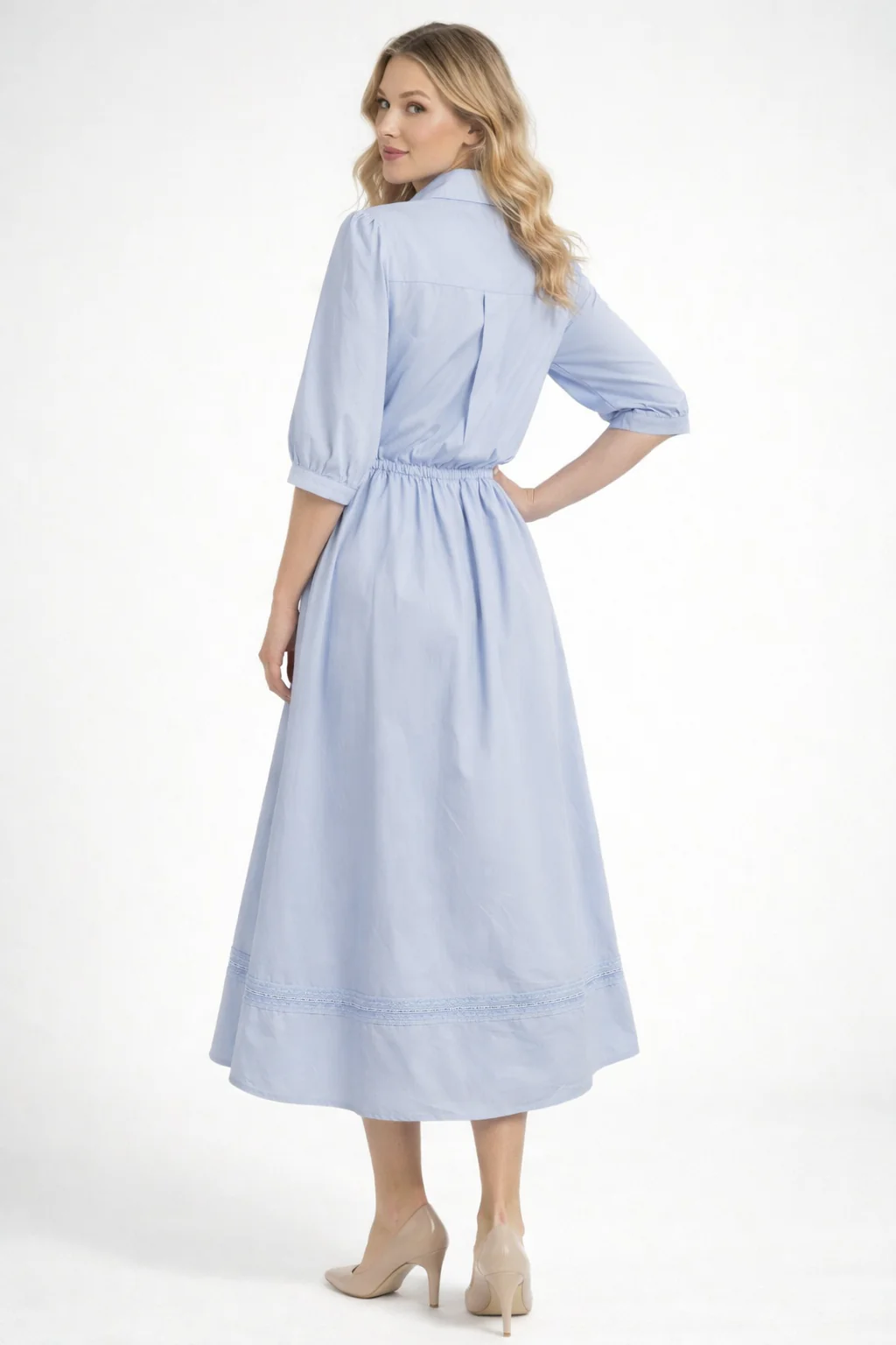 CH0245AB EMBROIDERY COTTON SKIRT SET (BLU, PNK, YEL) - Image 4