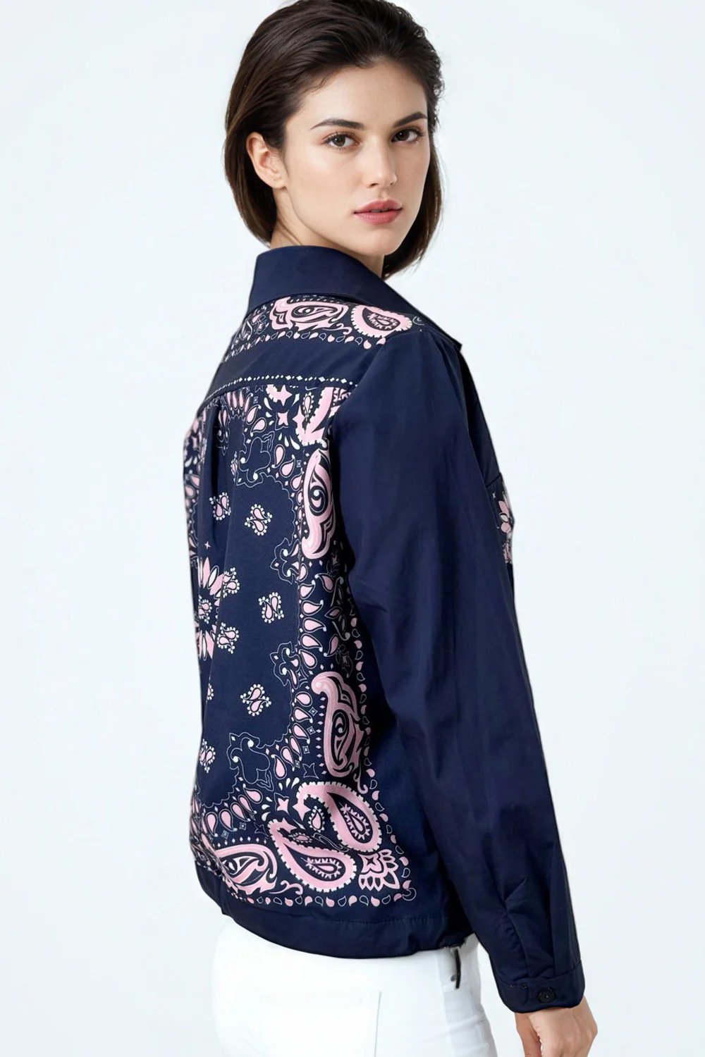 CH0079 BANDANA PRINT DRAWSTRING TOP - Image 2