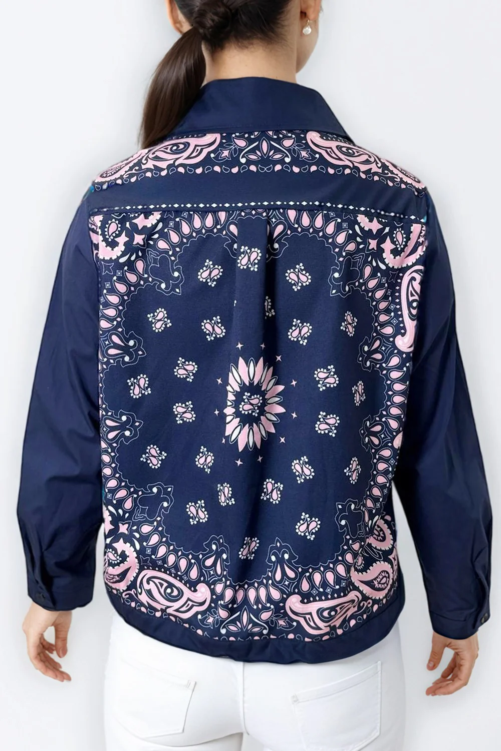 CH0079 BANDANA PRINT DRAWSTRING TOP - Image 3