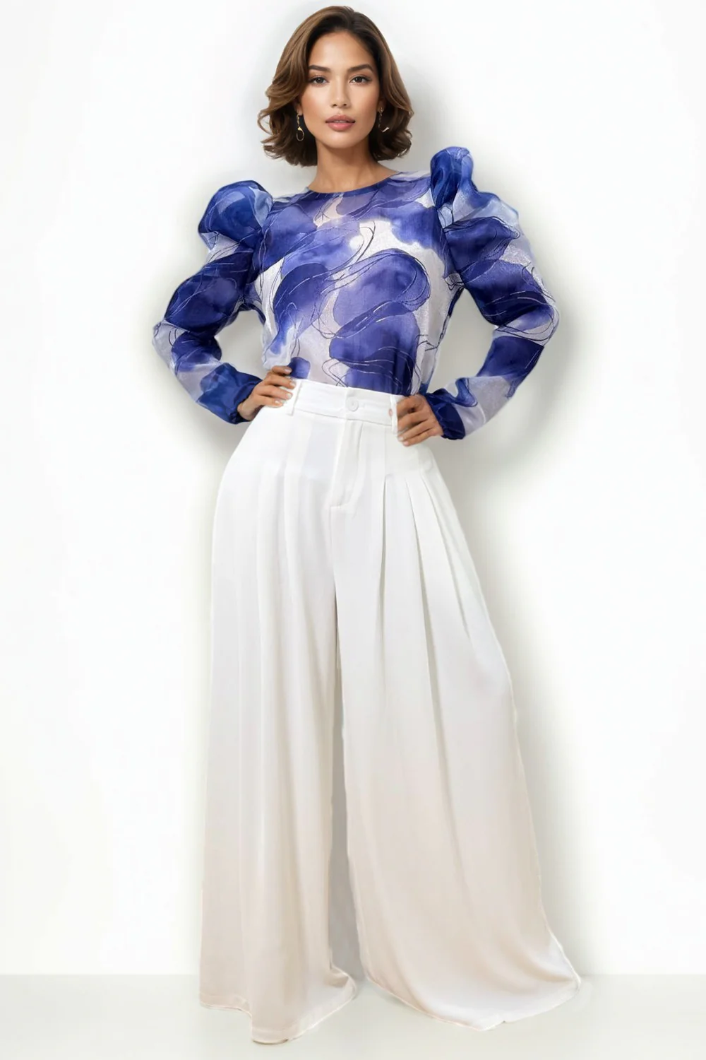 CH0096 RELAXED PALAZZO PANTS - Image 3