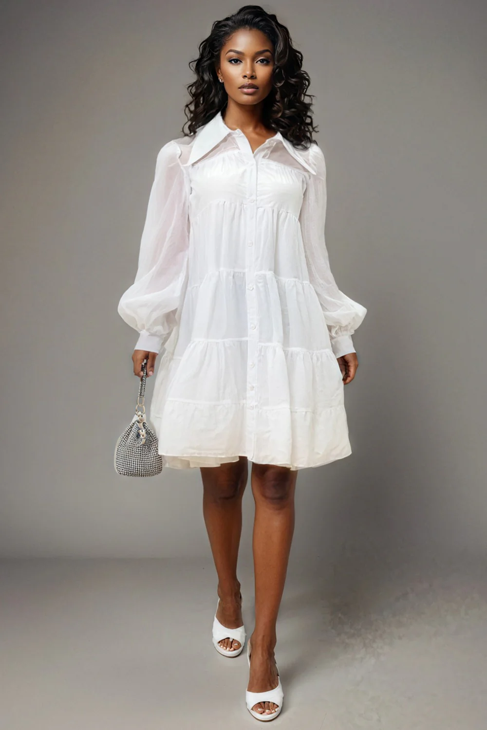 CH0108 TIERED MINI DRESS