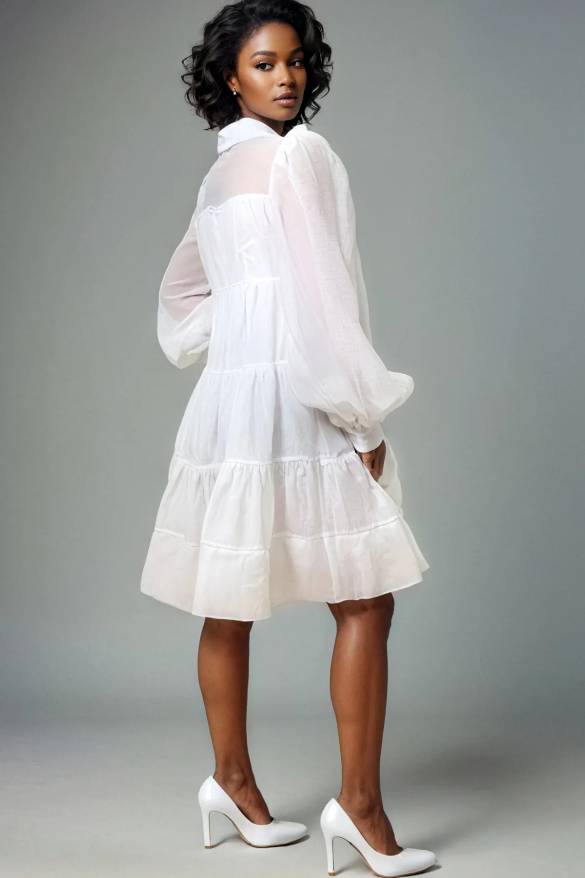 CH0108 TIERED MINI DRESS - Image 2