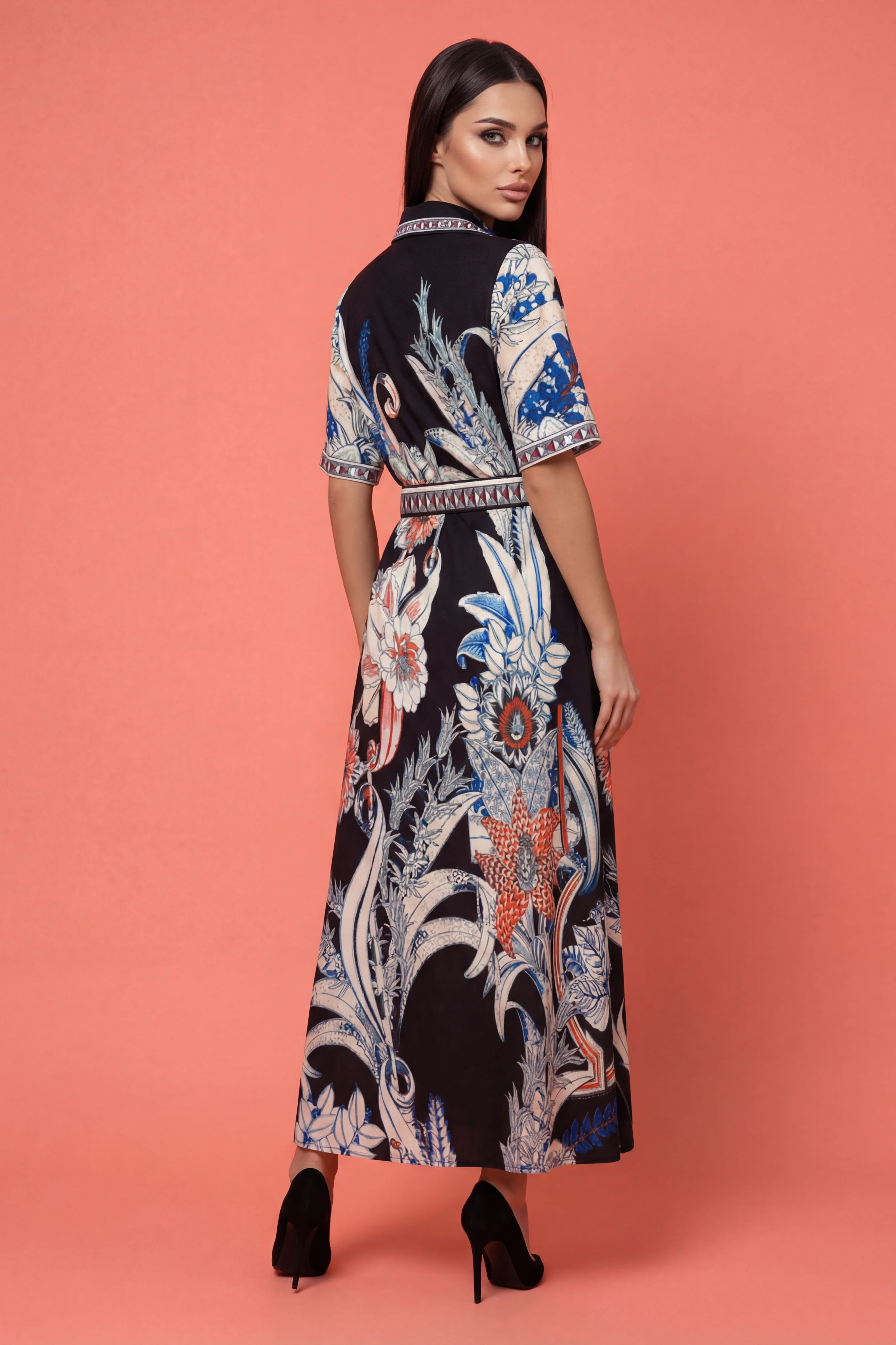 GF1576 TWILIGHT BOTANICAL SHIRT DRESS - Image 2