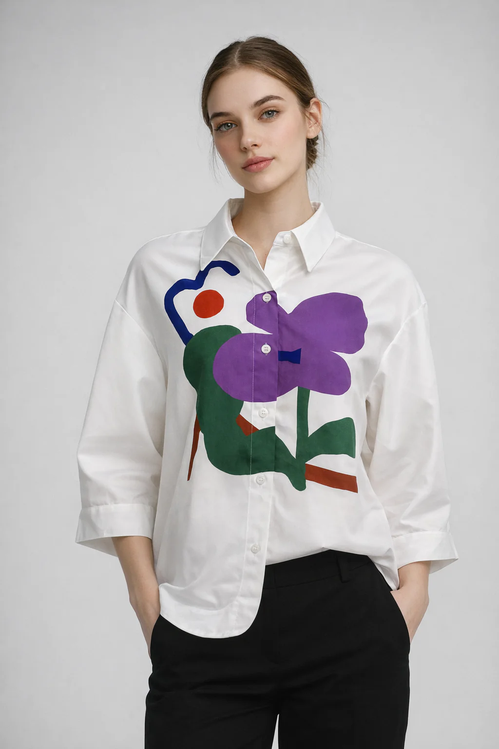 CH0238 ABSTRACT FLOWER TOP