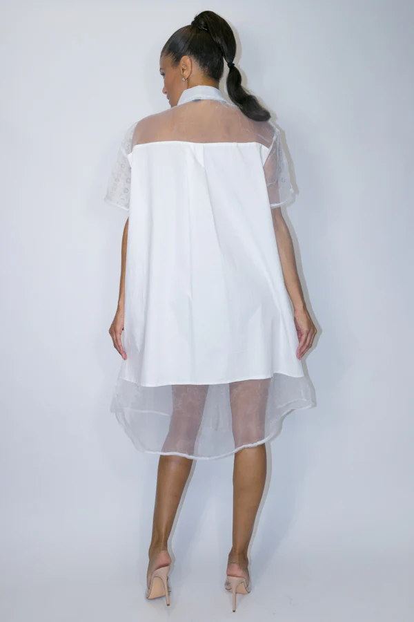 W1638 DRESS (PINK, BLK, WHT) - Image 4