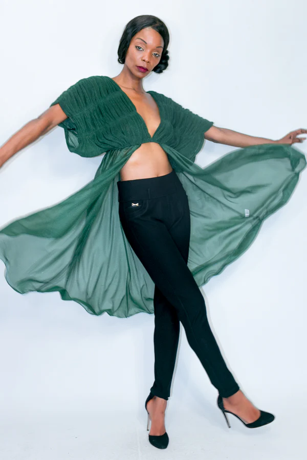 X6997 TOP (BLK, RED, GREEN, PINK) - Image 2