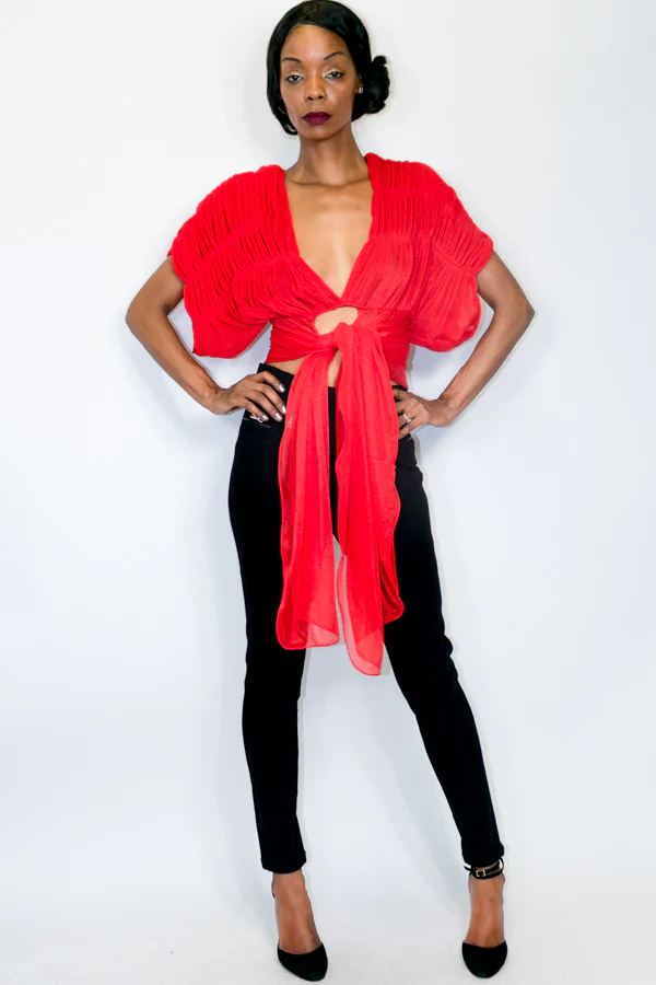 X6997 TOP (BLK, RED, GREEN, PINK) - Image 4