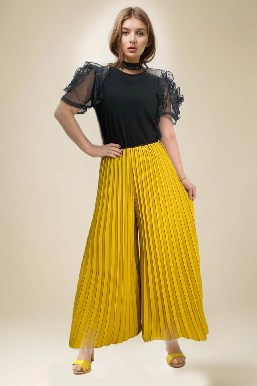D10045 PANTS (GRN, YELLOW, PEARL) - Image 2