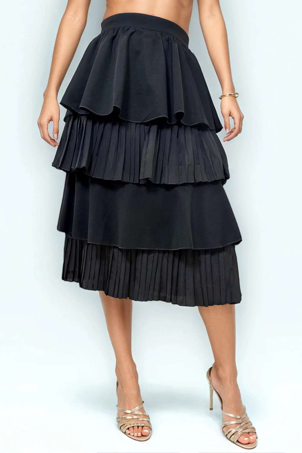 K62 TIERED LAYERED SKIRT (M, L)