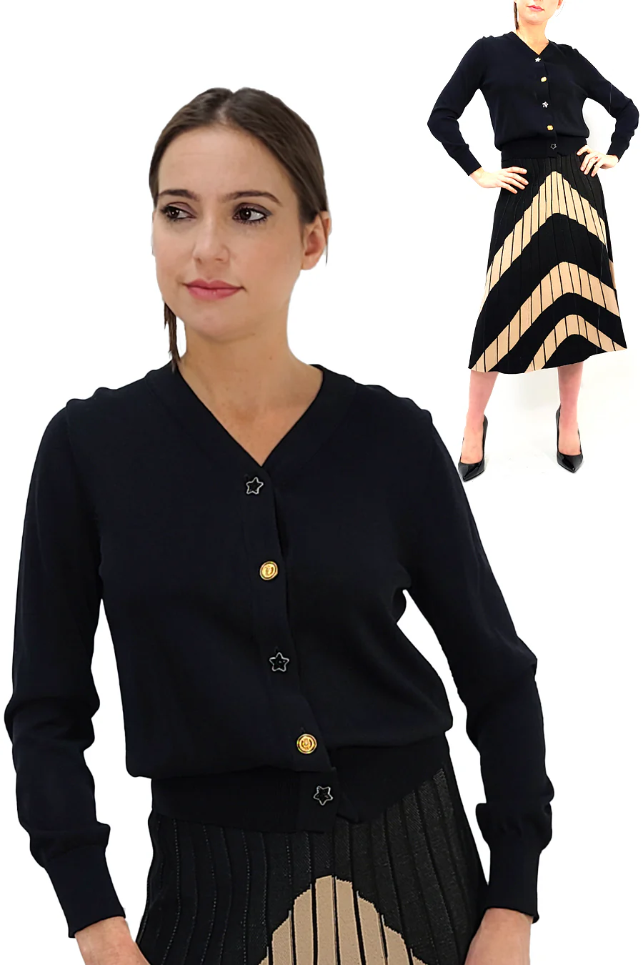 LS61050 SWEATER (BLK, WHT, BEIGE) - Image 2