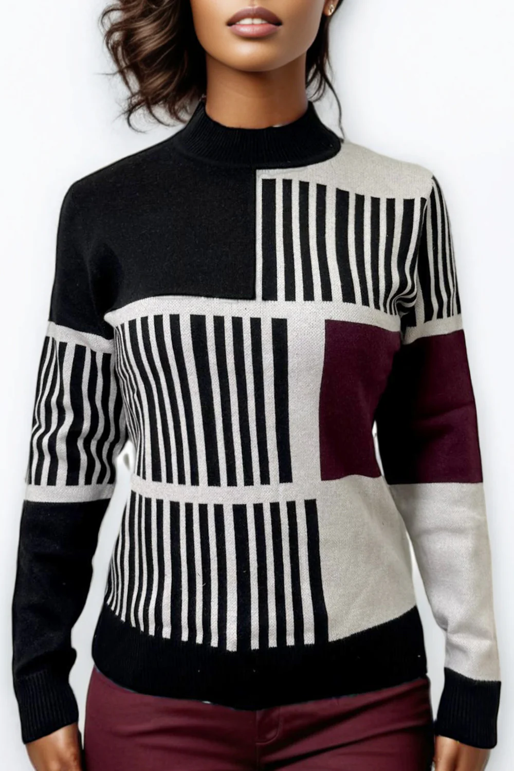 LS61078 STRIPED SWEATER
