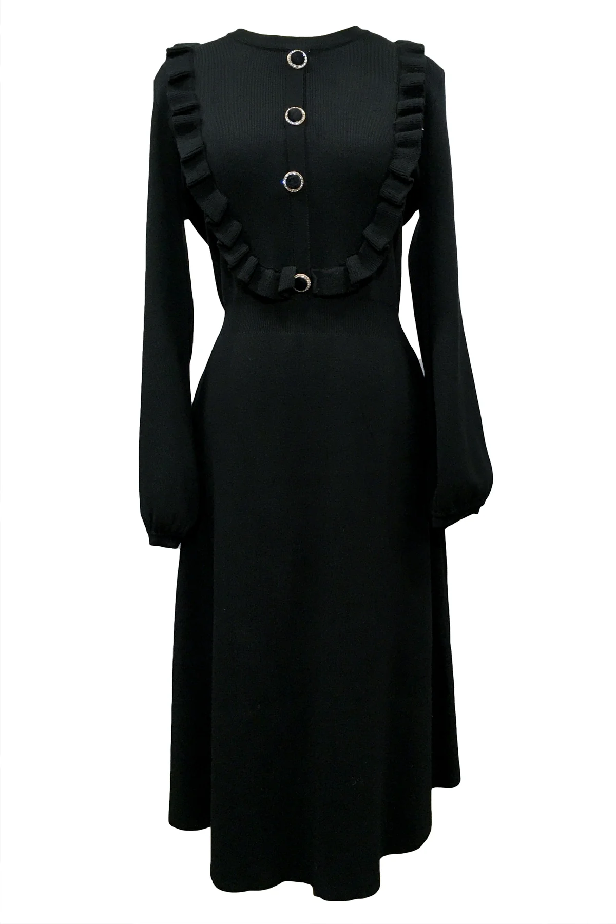M3023 RUFFLE YOKE MIDI DRESS - Image 2