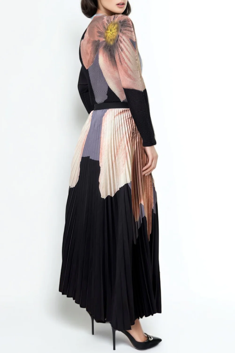 N24105 FLORAL PLEATED SKIRT - Image 3