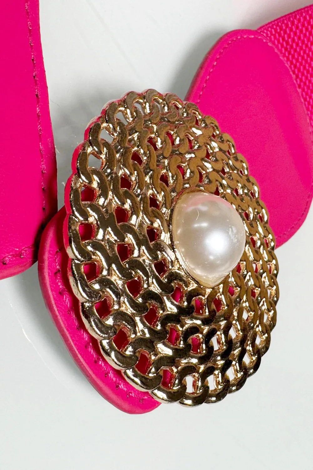 N8317A FAUX PEARL BELT (BLUE, PINK) - Image 4