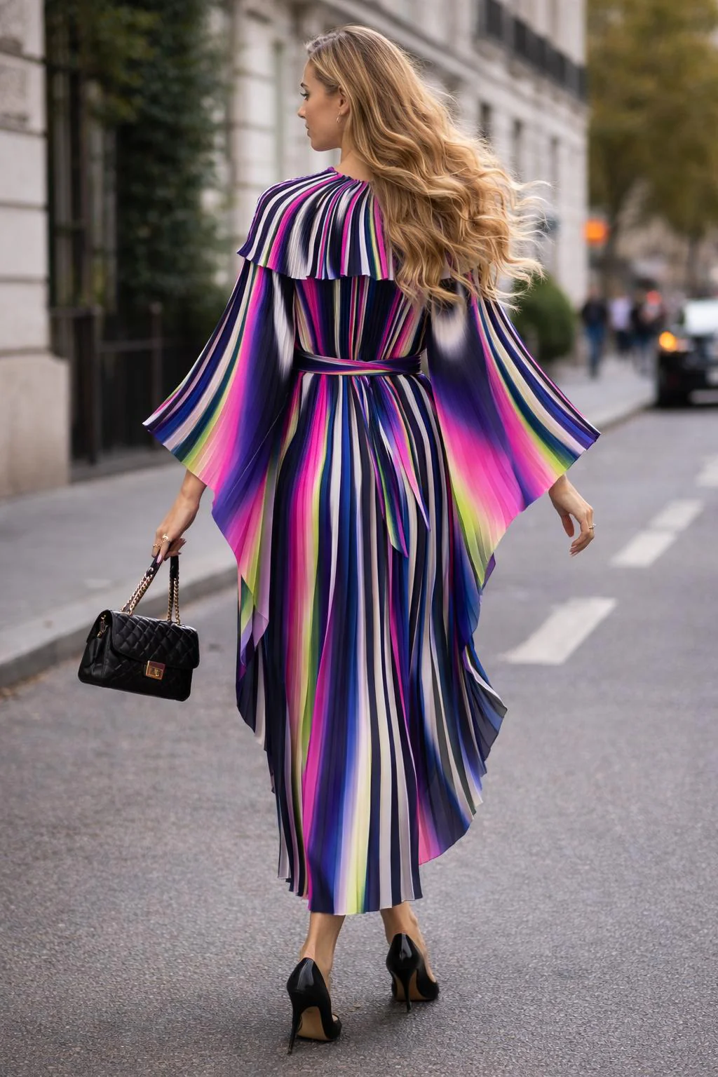 NY0043 3D SWIRL BATWIG DRESS - Image 2