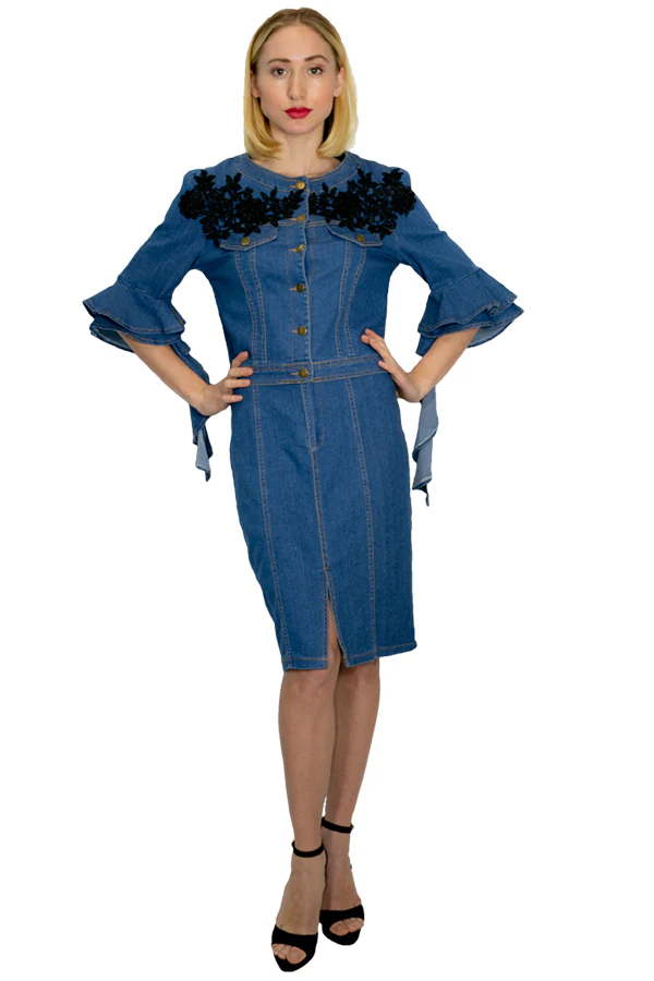 Q1342 DENIM TOP - Image 3