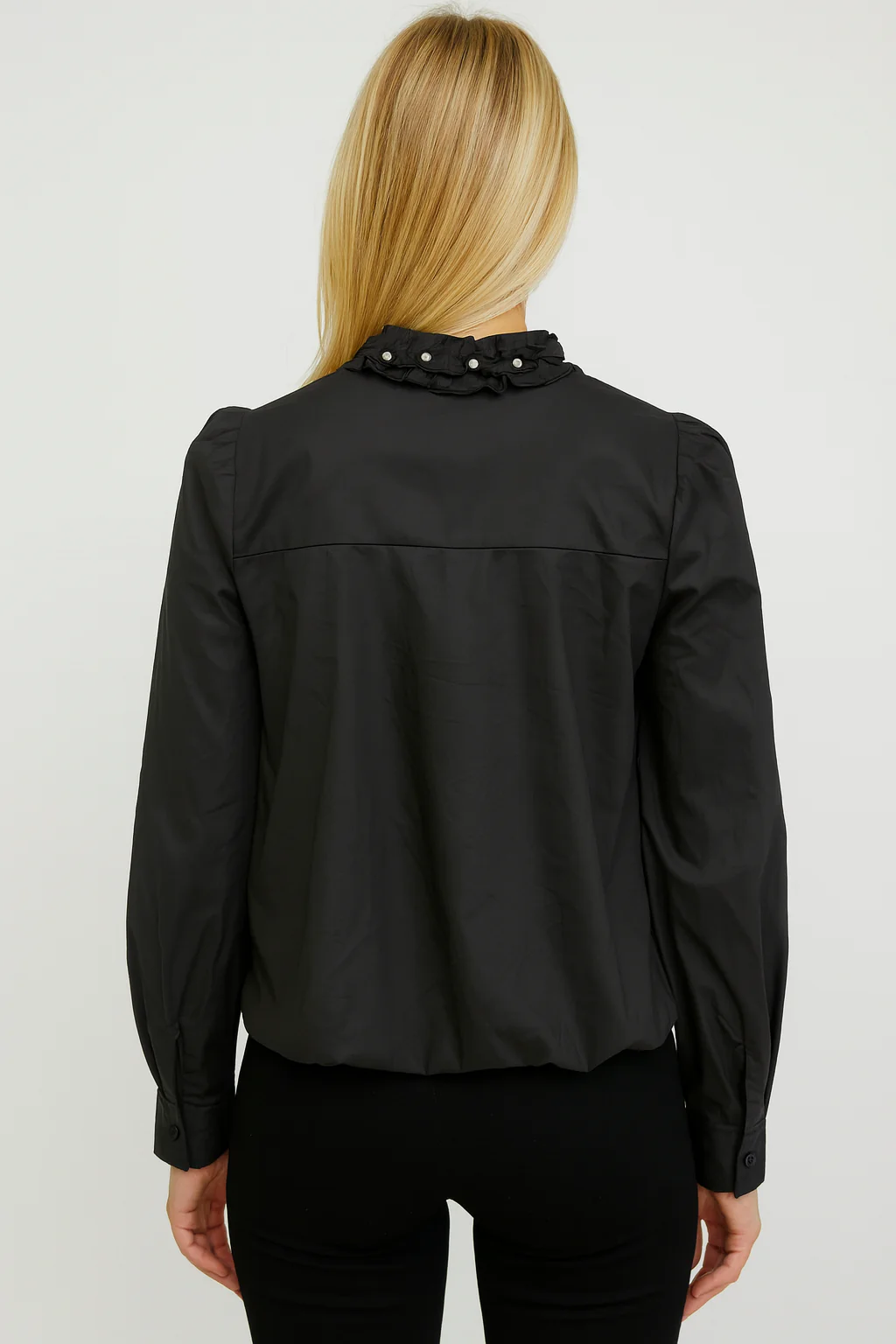 S215 STUDDED COTTON TOP (BLK, WHT) - Image 3