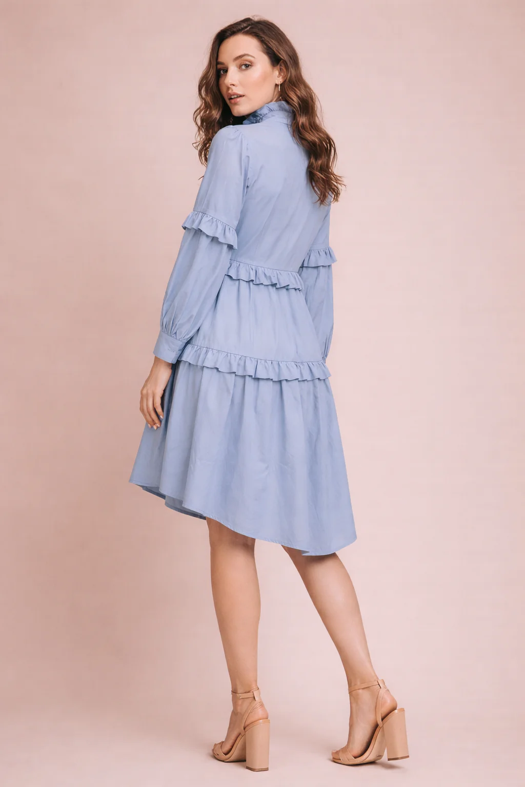 S3119 RUFFLE TIERED MIDI DRESS - Image 3