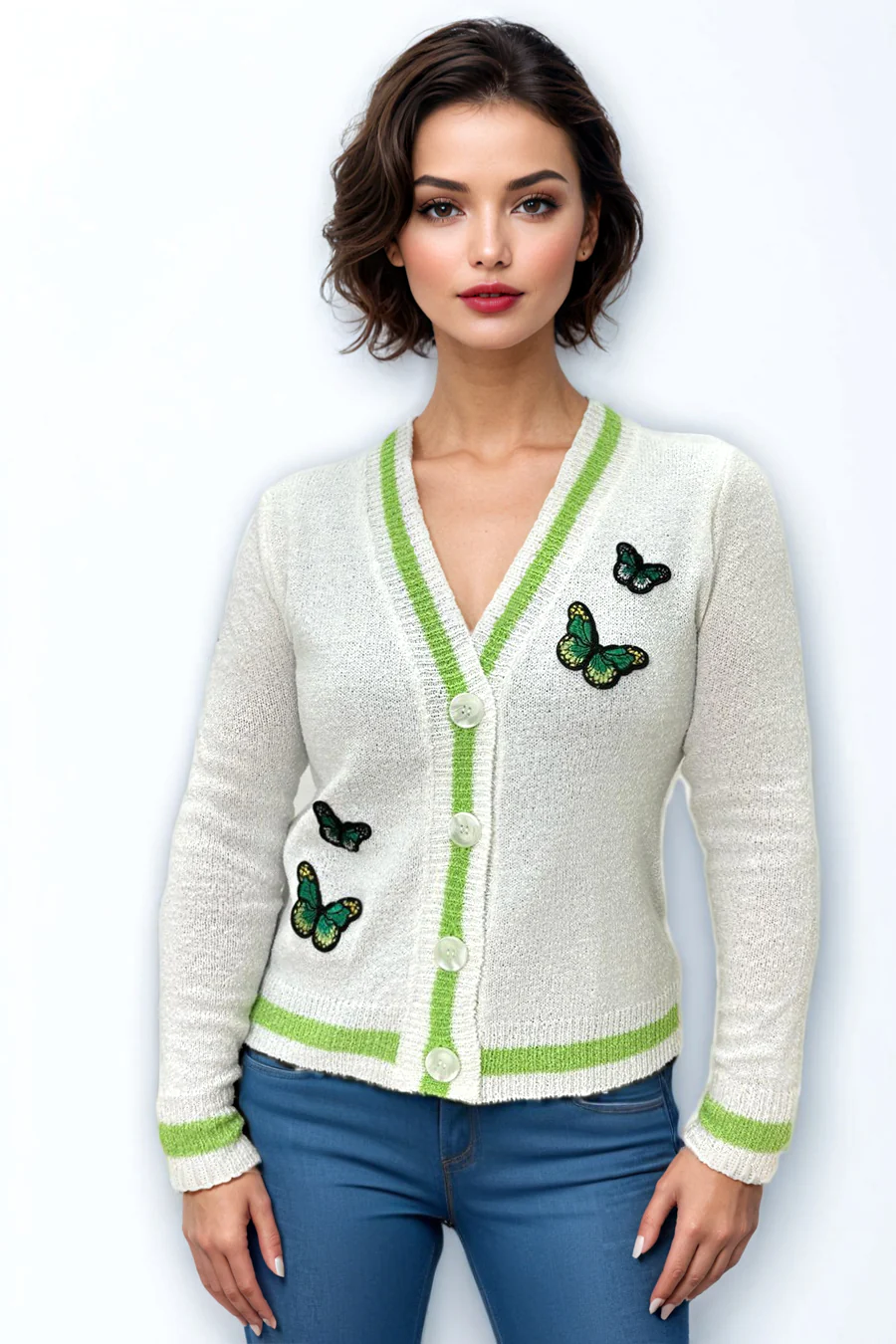SA5065 BUTTERFLY CARDIGAN SWEATER