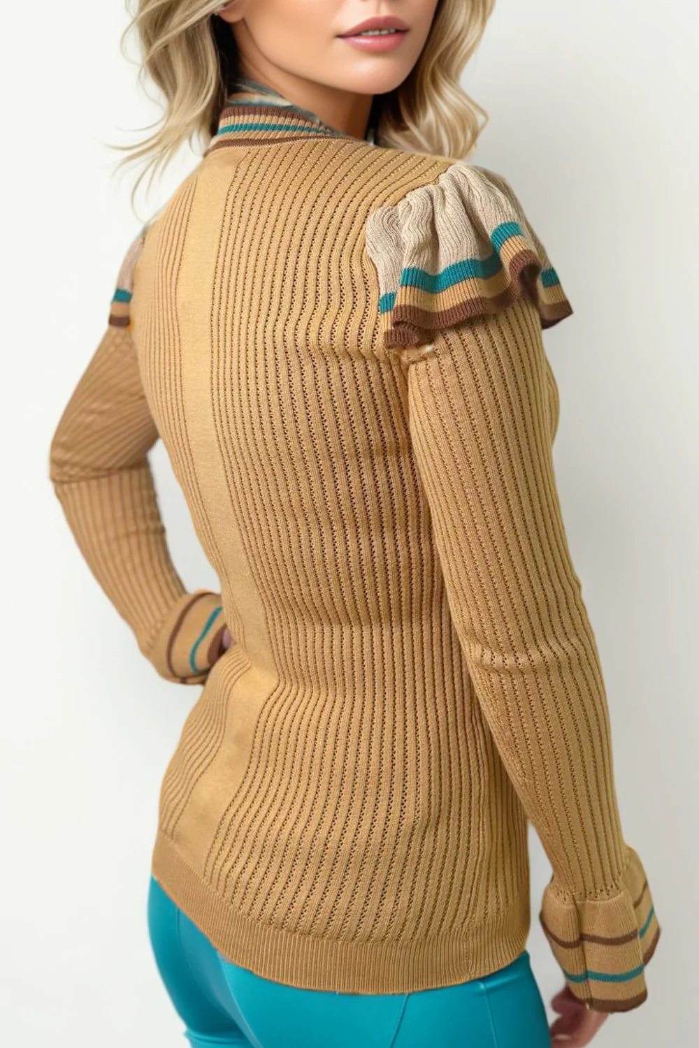 SH1018 SWEATER (BLK, MUSTARD) - Image 2