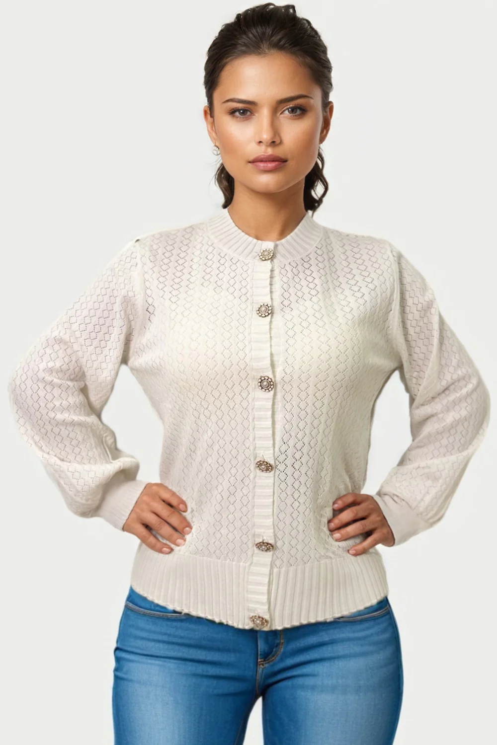 SK2411 CARDIGAN SWEATER (M, L)