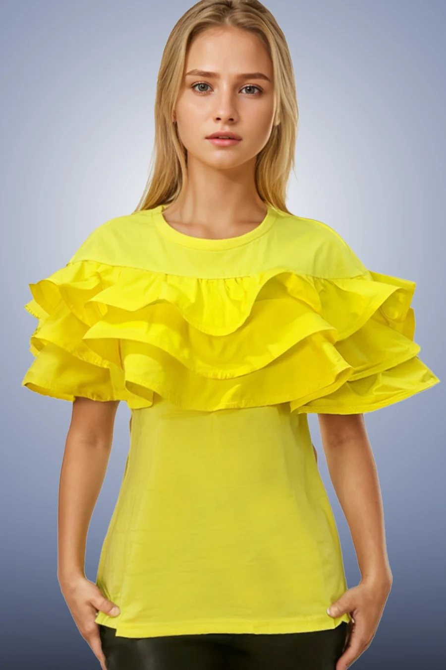 T0018 TOP (PINK, YELLOW) - Image 2