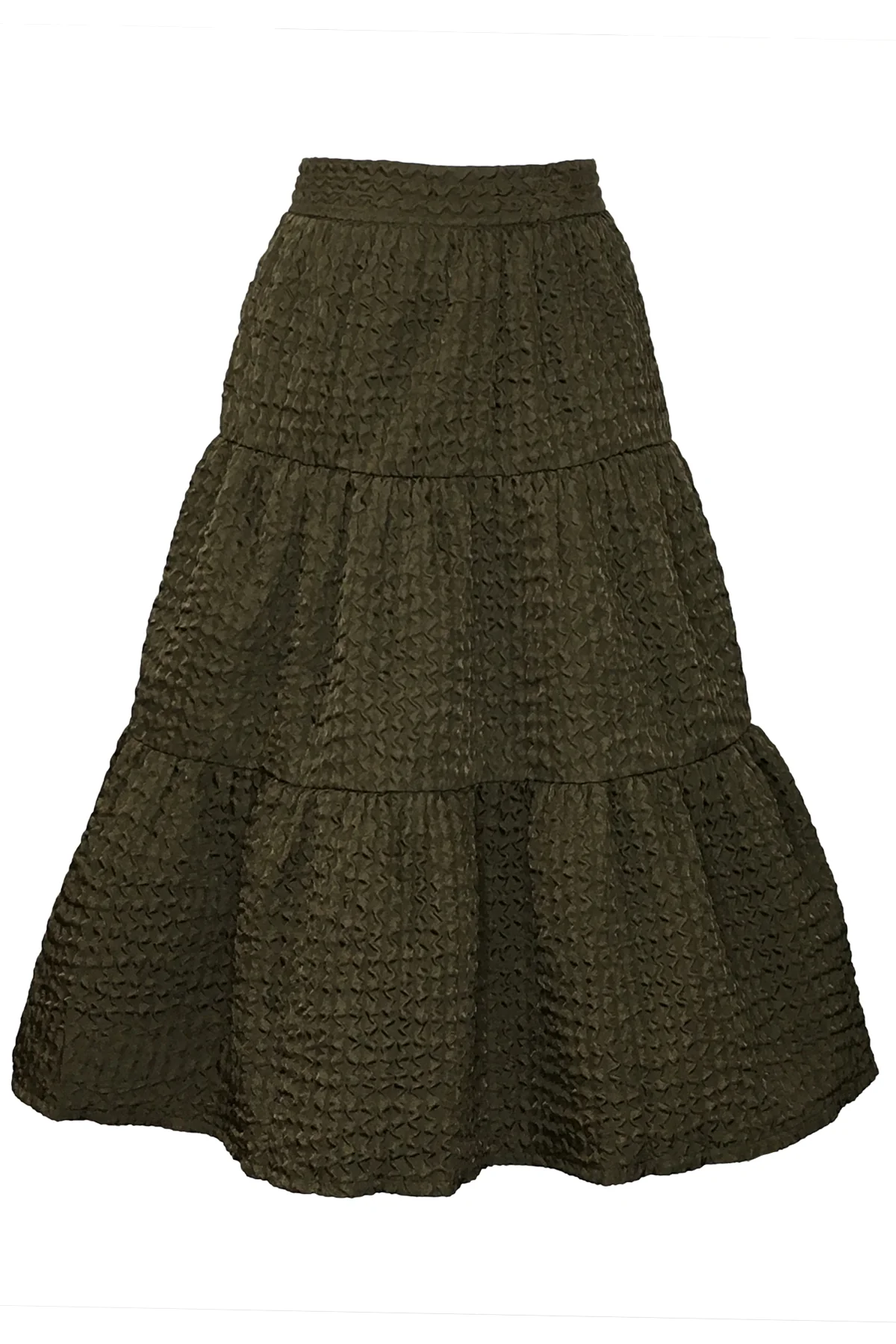 T13957 SKIRT (GRN, BLK)