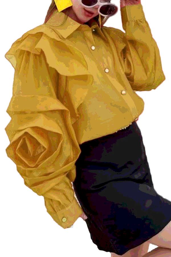 T1461 TOP (ORANGE, YELLOW) (S, XXL, XXXL) - Image 2