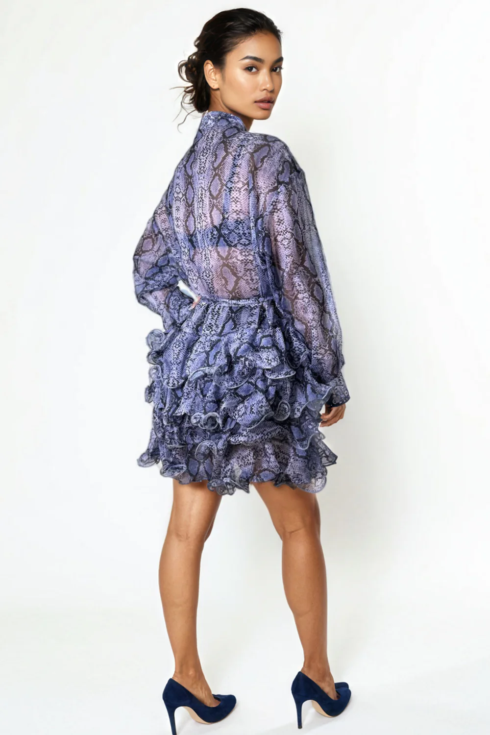 T18109 DRESS (YELLOW, GRN, PURPLE) - Image 4