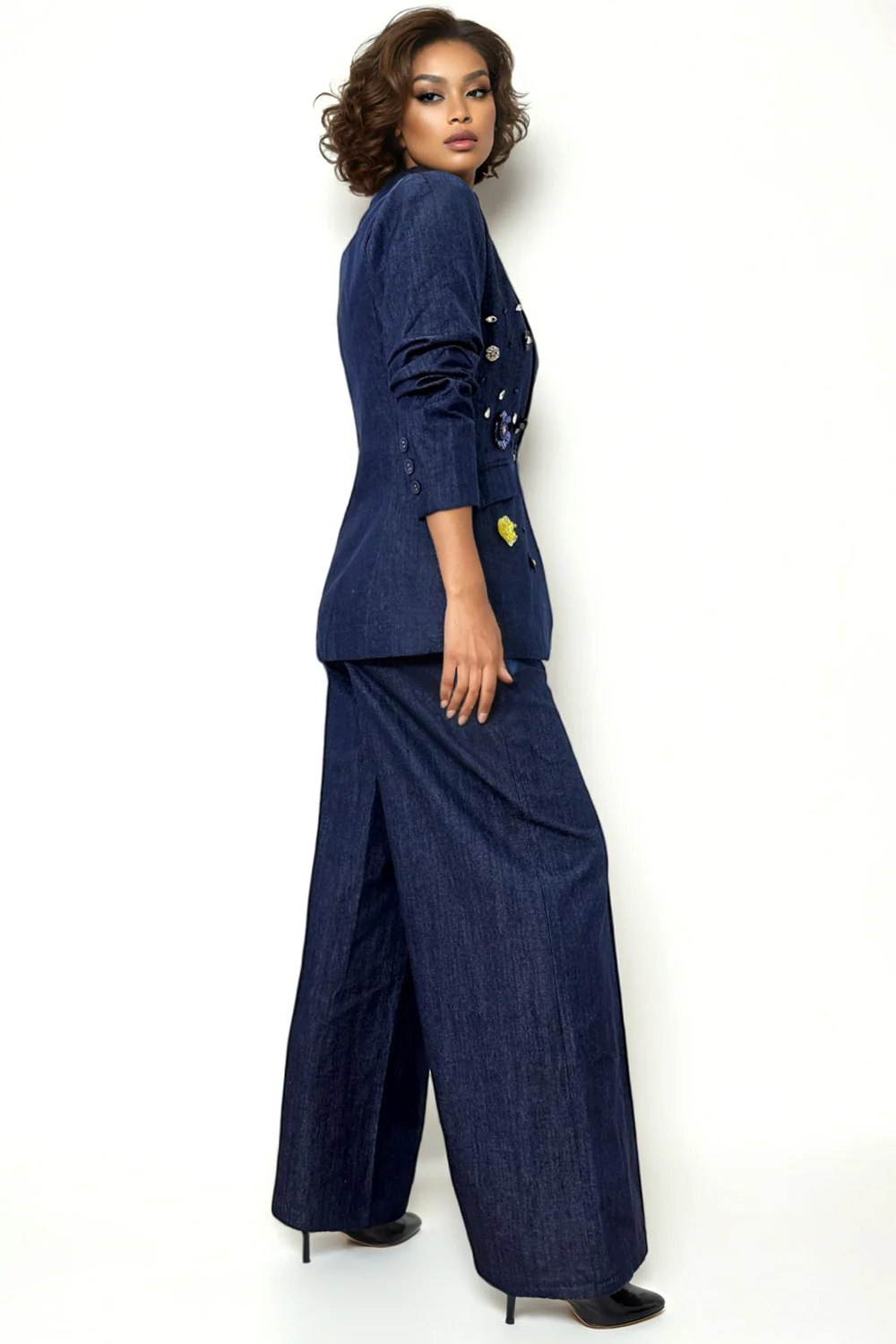 T25030 RUCHED SLEEVE JACKET SET - Image 2