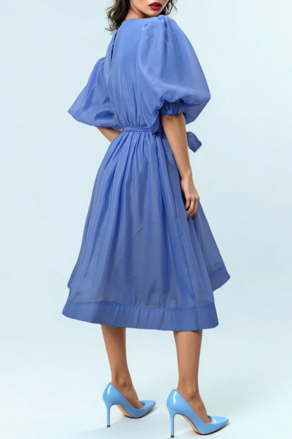 T25100 PUFF SLEEVE DRESS - Image 2