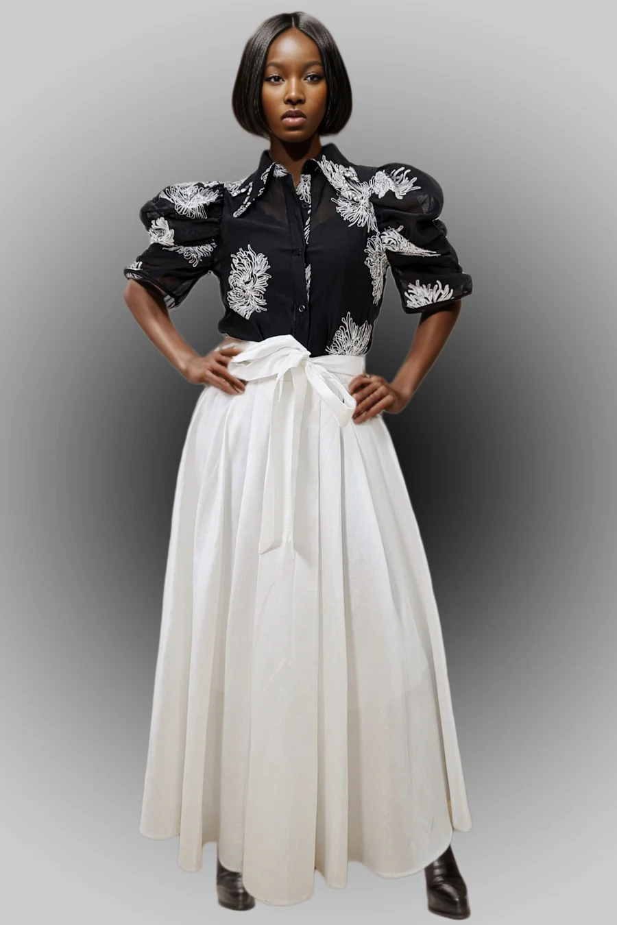 T81113 TOP (SAGE, BLK) - Image 2