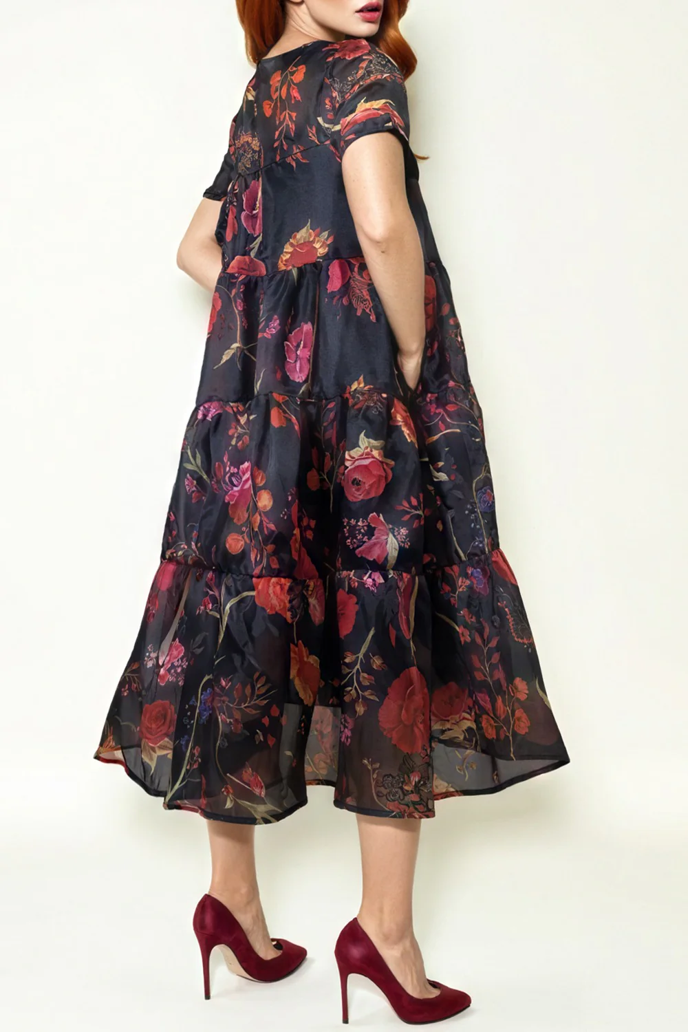 T81283A TIERED FIERY GARDEN DRESS - Image 2
