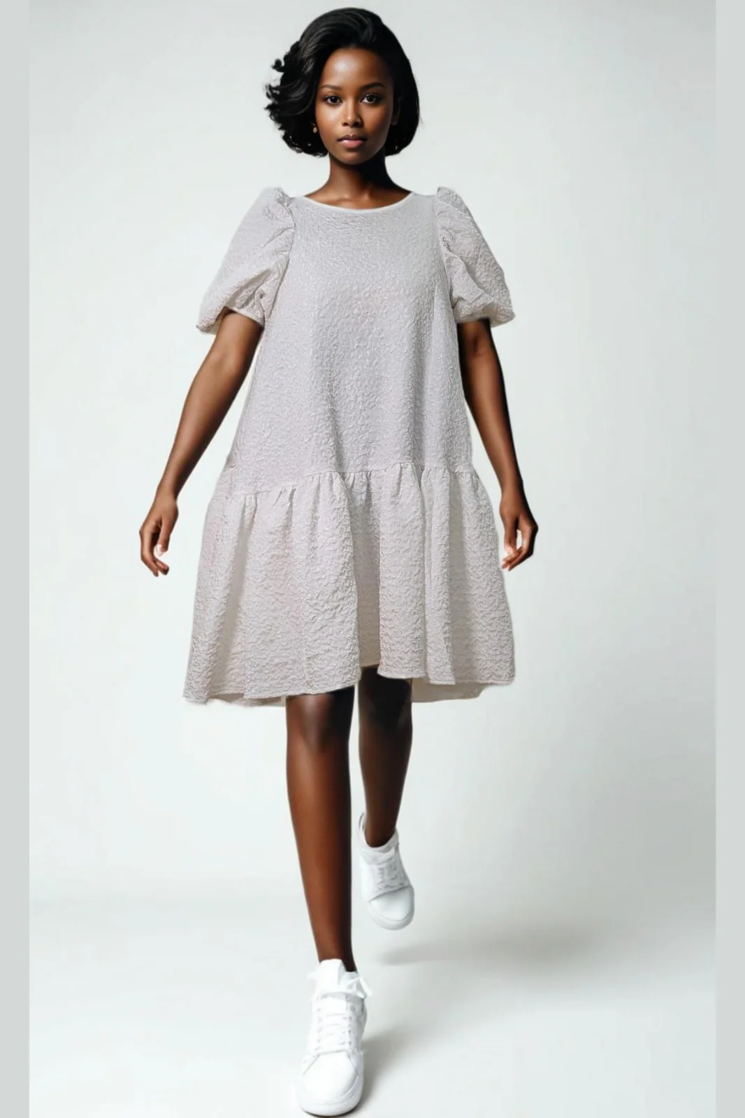 VX1002 POPCORN BABY DOLL DRESS