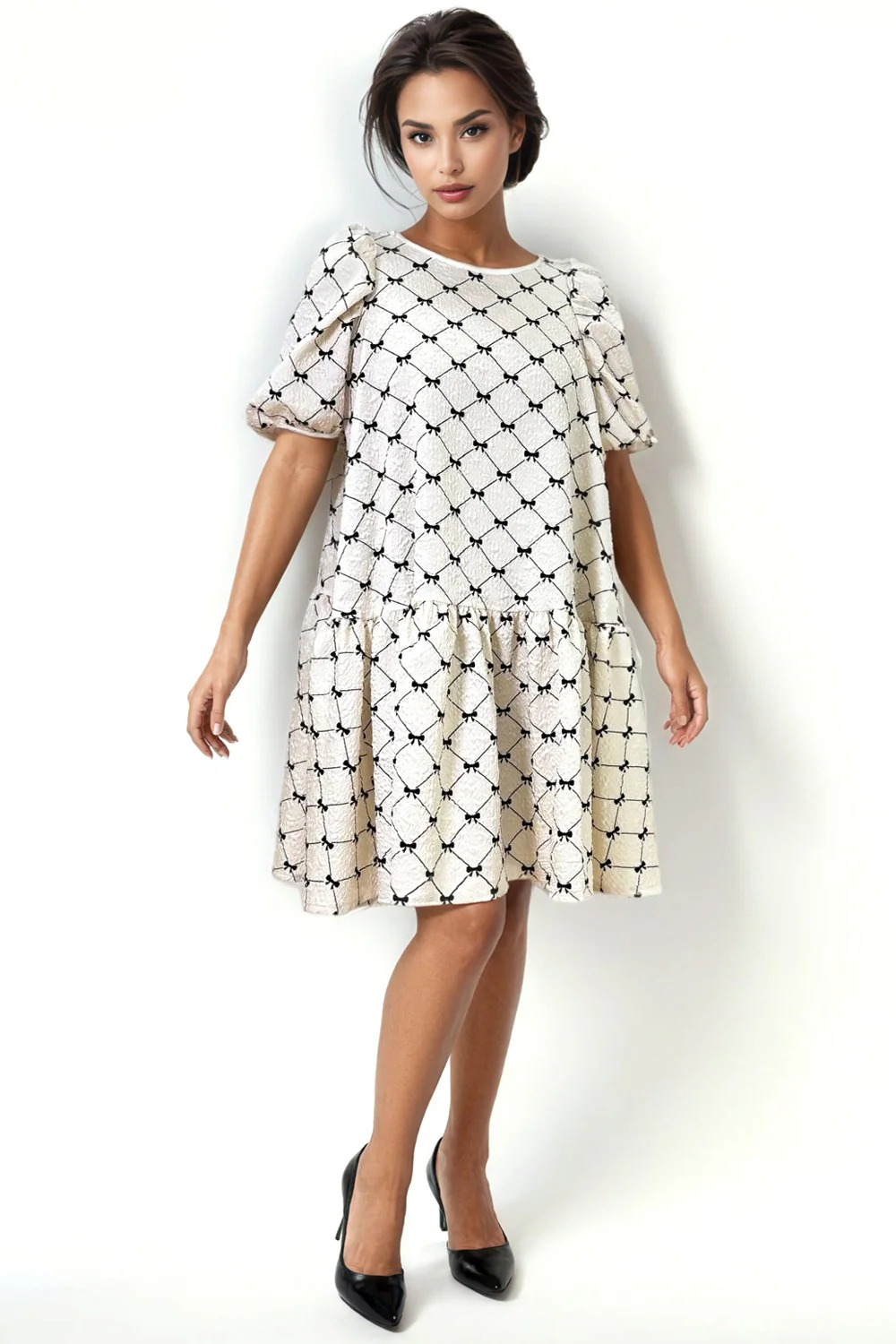 VX1018 PUFF SLEEVINI DRESS - Image 3