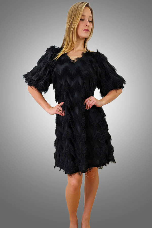 W5062 DRESS (RED, BLK) - Image 4