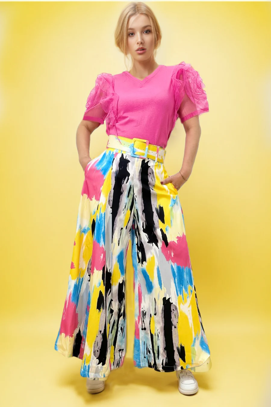 W5161 TOP (PINK, WHT) - Image 3